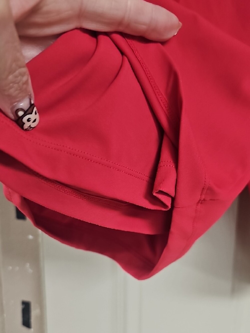 HALARA Pink-Red High Waist Pleated Skort Shorts - Picture 3 of 7